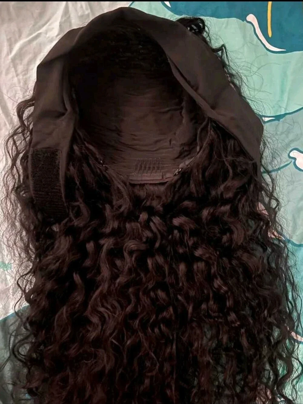 16inches Curly Headband Wig in Natural Black